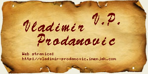 Vladimir Prodanović vizit kartica